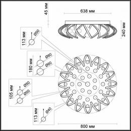 Потолочная светодиодная люстра Odeon Light Cralli 4030/50CL  - 2 купить